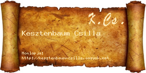Kesztenbaum Csilla névjegykártya